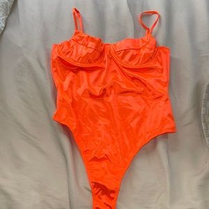 Neon orange  body suit